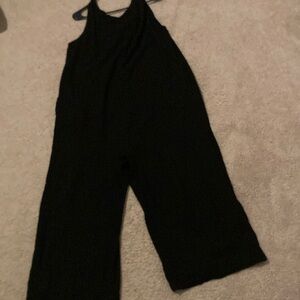 Black Wide-Leg Culotte Jumpsuit